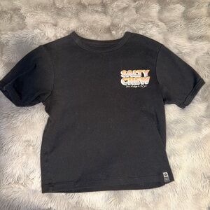 Salty Crew Black Tee with Multicolor Logo